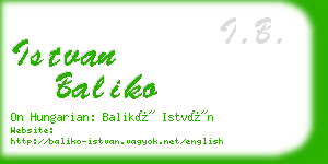 istvan baliko business card